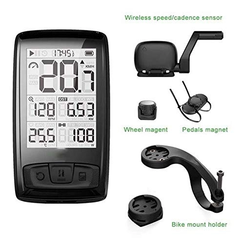 Cycling Computer : KUANGQIANWEI Bike accessories Bicycle Computer Wireless Function Bicycle Speedometer IPX6 Waterproof Bicycle Computer 2.5 Inch Large Screen Odometer, Real-time Riding bike computer (Color : M4)