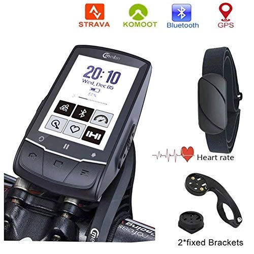 Cycling Computer : KUANGQIANWEI Bike accessories Bike Navigation Bicycle Computer 2.6 Inch Speedometer Wireless Cycling Computer Support Connection Sensor Heart Rate Monitor bike computer (Color : M2XHR)
