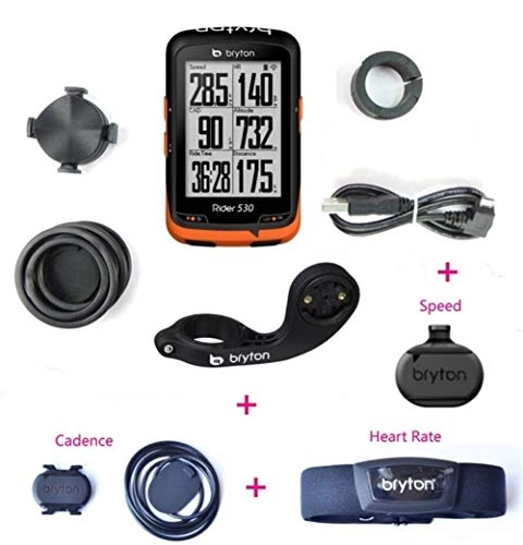 Cycling Computer : KUANGQIANWEI Bike accessories Rider 530 GPS Bicycle Bike Cycling Computer & Extension Mount ANT+ Speed Cadence Dual Sensor Heart Rate Monitor R530 bike computer (Color : 4)