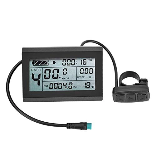 Cycling Computer : KUIDAMOS Single Mileage Display Bike LCD Display Meter KT-LCD3 Bike Display Meter, with Waterproof Connector