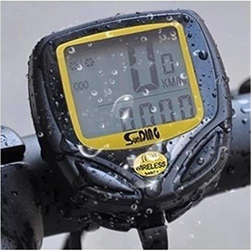 Cycling Computer : Kuingbhn Bike Computer Mountain Bike Stopwatch Speedometer Mileage Speedometer Multifunctional Waterproof Bike Speedometer (Color : Black, Size : One size)