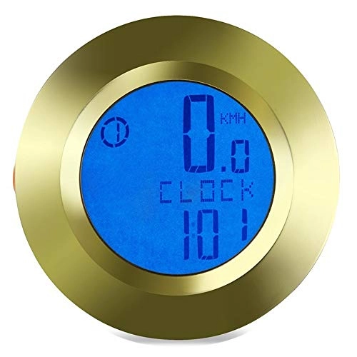 Cycling Computer : KYEEY Odometer Bicycle Wireless Wired Mountain Bike Extension Bracket Speed Odometer Speedometer Waterproof Luminous Stopwatch Multicolor Optional Bike Computer (Color : Gold, Size : 52x20mm)