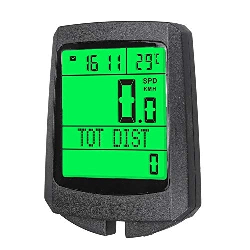Cycling Computer : Ldelw Bike Computer Bicycle Cycling Wireless Speedometer LCD Screen Computer Bike Odometer for Bicycle Enthusiasts (Color : White Size : ONE SIZE) sunyangde (Color : Green, Size : One Size)