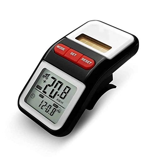 Cycling Computer : LEEOOL Bike Computer Solar Dual Power Electronic Pedometer Pedometer Time Odometer Bicycle for Bicycle Enthusiasts (Color : Black Size : 70x40x26mm) jiangzhongpeng