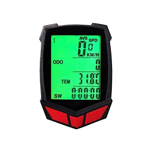 Cycling Computer : Lesrly-Cycle Bicycle Computer, Bicycle Speedometer And Odometer, Wireless Waterproof Bicycle Stopwatch, LCD Backlight Display, Suitable for All Bicycles, Black, Wireless