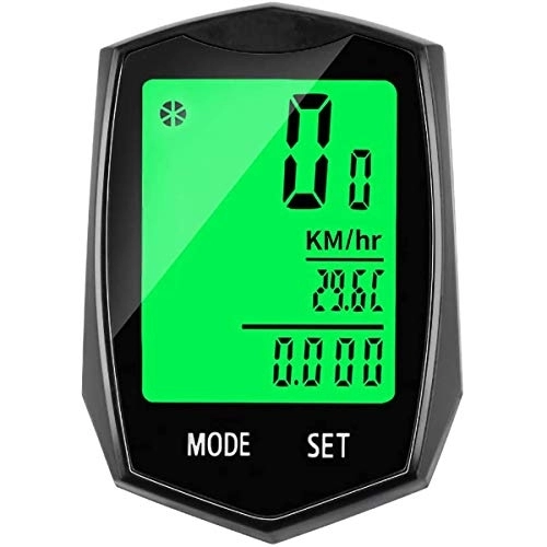 Cycling Computer : Lesrly-Cycle Bike Computer, Waterproof Biycle Speedometer with LCD Backlight Display, Automatic Wake-Up 24 Multifunctio, Suitable for All Bicycles, Black, Wireless