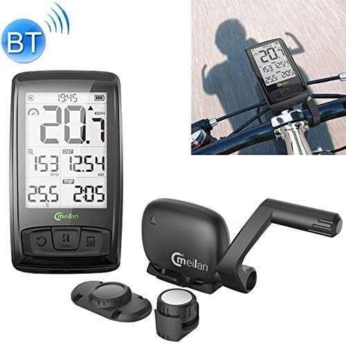 Cycling Computer : LFDHSF Bicycle Component M4 Bike Computer Cycling Stopwatch Speedometer Speed Cadence Sensor Odometer IPX5 Waterproof Bluetooth V4.0 Wireless with 2.5 inch Screen Bicycle accessories