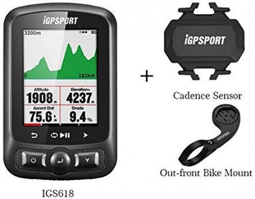 Cycling Computer : LFDHSF Bike Computer, Bluetooth Speedometer Bicycle Digital Stopwatch (Cadence Sensor +Out-Front Bike Mount)