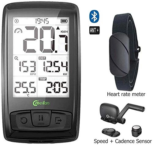 Cycling Computer : LFDHSF Wireless Bicycle Computer Bike Speedometer, With Speed Cadence Sensor Can Connect Bluetooth Heart Rate Monitor