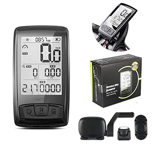 Cycling Computer : LICHUXIN Waterproof Bike Computer, USB Charging Bike Speedometer LCD Display Wireless Cadence Sensor Speed Measurement, Road Bike Odometer Speed Tracking