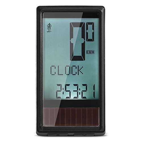 Cycling Computer : LINGJIA Cycling Speedometer Wireless Cycling Computer Bicycle Speedometer Odometer Large Screen Bike Computer with Solar Energy Multi Language