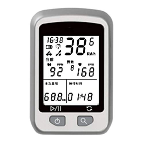 Cycling Computer : LPsweet Bicycle Computer Odometer, Waterproof Road Bike MTB Bicycle Bluetooth, LCD Display-Tracking Distance Avs Speed Time, White