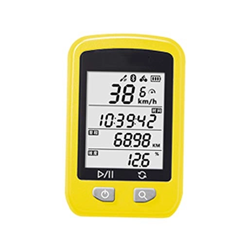 Cycling Computer : LPsweet Bike Speedometer Wireless, Waterproof Bike Computer And Bicycle Odometer, Support Heart Rate Monitor And Speed Cadence Sensor Connection, Yellow