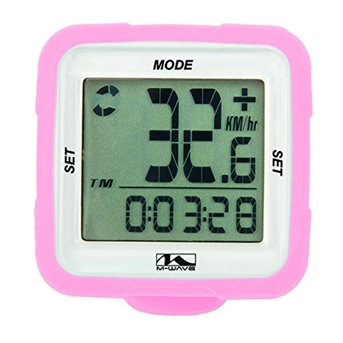 Cycling Computer : M-Wave Unisex's Softouch Cycling Computer, Pink, Universal