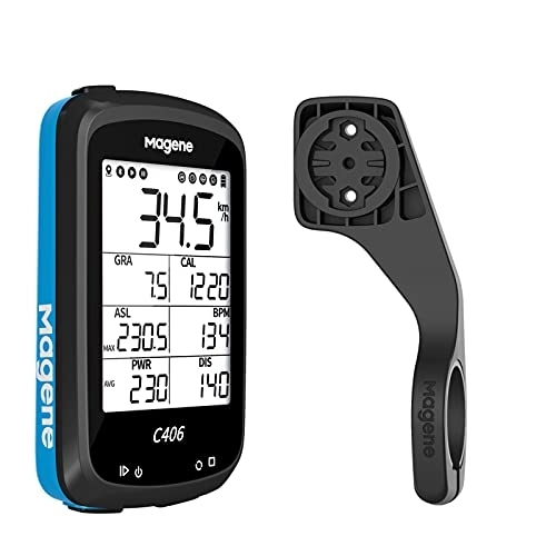 Cycling Computer : Magene C406 Bike Computer with Holder, Waterproof GPS Cycling Computer, Wireless Smart Road Bicycle Monitor, 2.5 Inch LCD Screen
