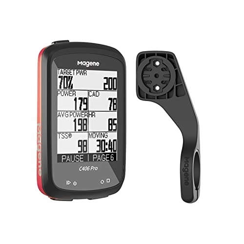 Cycling Computer : Magene C406 PRO GPS Bike Computer ANT+ and Bluetooth 5.0, 2.4 Inch HD LCD Screen, Supports 8 Types of Sensor Connections, 9 System Languages, Wireless Bike Computer