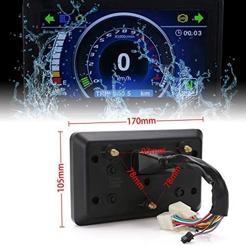 Cycling Computer : Mcottage Motorcycle LCD Screen Speedometer Digital Waterproof Multi-function Odometer