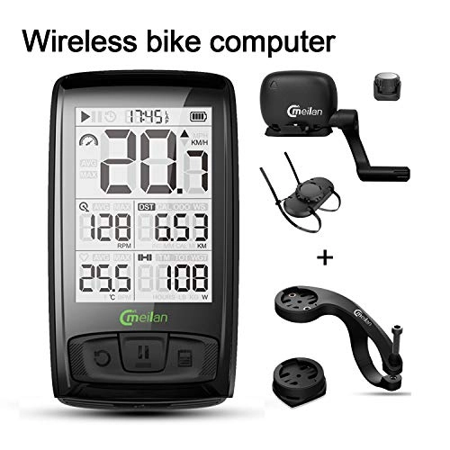 Cycling Computer : MEILAN Cycle Computer Wireless Bike Computer M4 ANT+ BLE4.0 with Speed / Cadence Sensor Waterproof