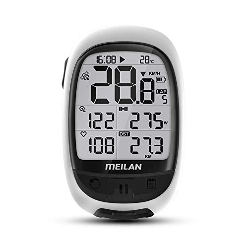 Cycling Computer : MEILAN® GPS Core Wireless Bike Computer M2 Cycle Computer Bluetooth ANT+ Connect Support HR Monitor Power Meter Speed Cadence Sensor
