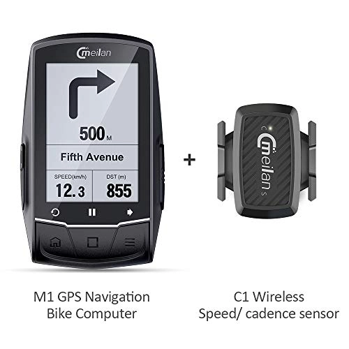Cycling Computer : MeiLan GPS navigation Bike Computer M1 + C1 Speed Cadence sensor