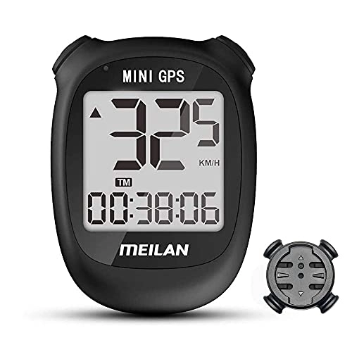 Cycling Computer : MEILAN M3 Mini GPS Bike Computer, GPS Bicycle Computer Wireless Odometer Speedometer Compact Lightweight Design for Bicycle, MTB, Road Bike (Black)