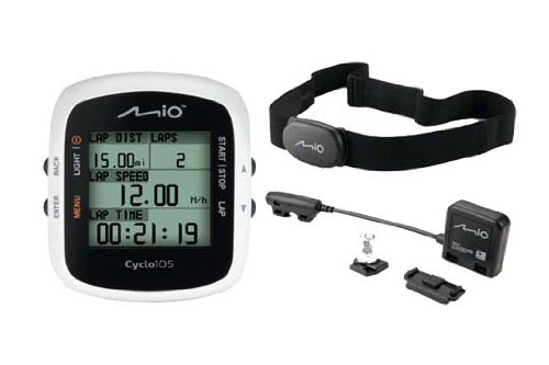 Cycling Computer : Mio Cyclo 105 HR Plus C Cycle GPS Computer - Black
