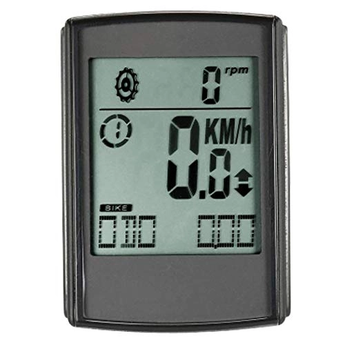 Cycling Computer : No-Branded Mountain Bike Odometer Waterproof Luminous Bicycle Code Table Digital Speedometer Bicycle Accessories Power Meter Bicycle rarusha (Color : Black, Size : Free)