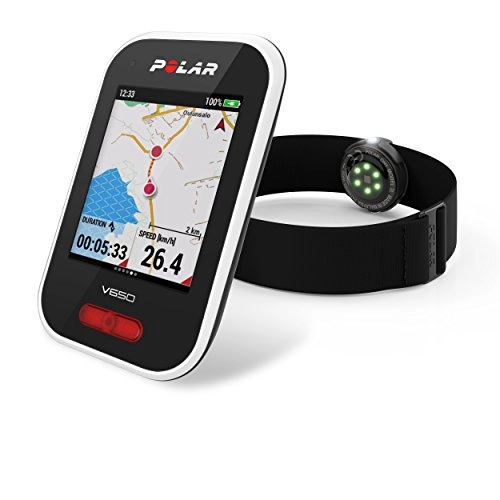 Cycling Computer : POLAR Unisex's V650 with Heart Rate Monitor, Black, Medium