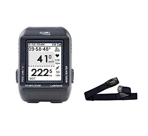 Cycling Computer : POSMA D2 GPS Wireless Cycling Bike Computer Speedometer Odometer Bundle with BHR20 Heart Rate Monitor support Navigation, ANT+ connection, GPX file upload to STRAVA and MapMyRide