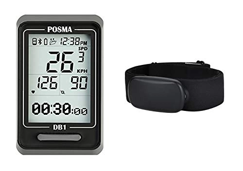 Cycling Computer : POSMA DB1 Bluetooth Cycling Bike Computer BHR30 ANT+ Bluetooth dual mode Heart Rate Monitor Value Kit - Speedometer Support GPS by Smartphone iPhone
