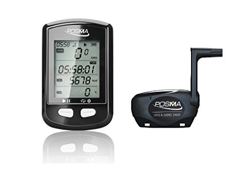 Cycling Computer : POSMA DB2 Bluetooth ANT+ GPS Cycling Bike Computer with Speedometer Odometer Altimeter Route tracking Support Heart Rate BT App Bundle with BCB20 ANT+ BLE4.0 dual mode Speed and Cadence sensor