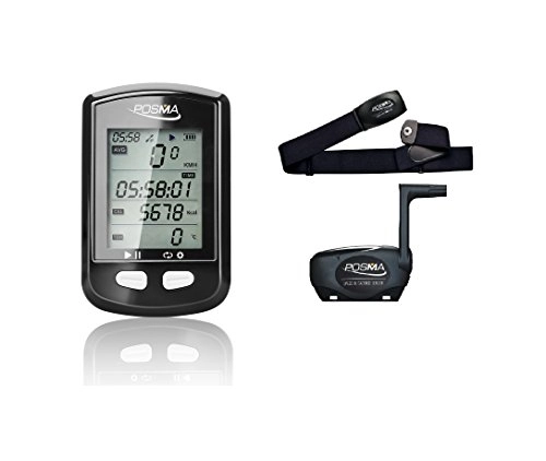 Cycling Computer : POSMA DB2 Bluetooth GPS Cycling Bike Computer Bundle with BHR20 Heart Rate Monitor and BCB20 Speed / Cadence Sensor