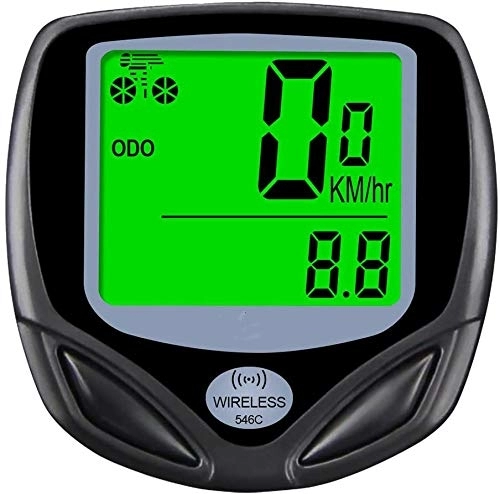 Cycling Computer : qiuqiu Bicycle Odometer, Multifunctional, Wireless, Speedometer, Waterproof, LCD Display On Bike Speedometer