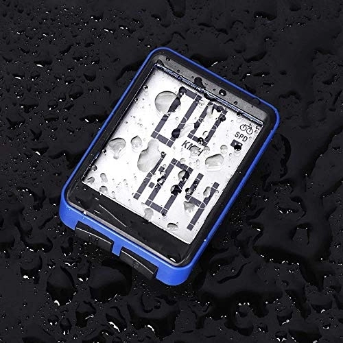 Cycling Computer : qiuqiu Bicycle Speedometer, Wireless Bicycle Computer Large Digital Bicycle Computer Odometer Bicycle Thermometer Waterproof Speed Distance Measurement With LCD Backlight