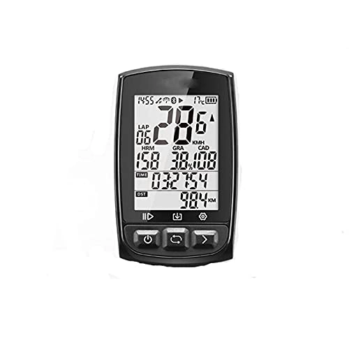 Cycling Computer : QPALZMGK IPX7 Waterproof Bicycle GPS Computer Bicycle ANT+ Bicycle Computer Bluetooth 4.0 2.2-Inch Large Screen 40 Hours Long Battery Life, Suitable for All Bicycles