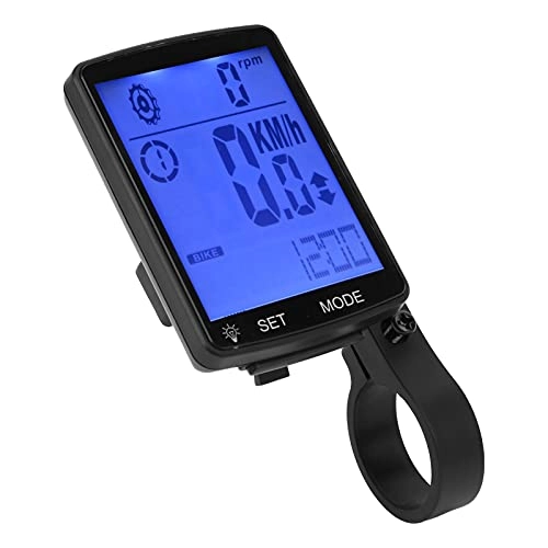 Cycling Computer : Qqmora Water Proofing Bicycle Speedometer Bicycle Computer for Outdoor Men Women Teens Bikers for Motorcycles Battery Not Included for MTB Road Cycling(205-YA100 blue)