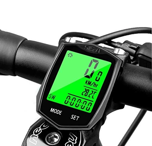 Cycling Computer : SEISSO Wireless Bicycle Computer Speedometer Odometer, Multifunctional Waterproof Bike Stopwatch with LCD Display Backlight Cycle Speed Tracker Easy to Use for Cycling Trip Enthusiast