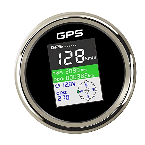 Cycling Computer : Sharplace Φ85mm GPS Speedometer Gauge 9-32V MPH Speedometer Digital Marine GPS Odometer for Boat Car