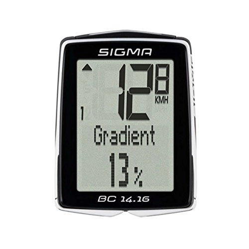 Cycling Computer : Sigma BC 14.16 STS Black, White – Computer For Bicycles (27 x 37 mm, 40.3 mm, 12.2 mm, 53.2 mm)