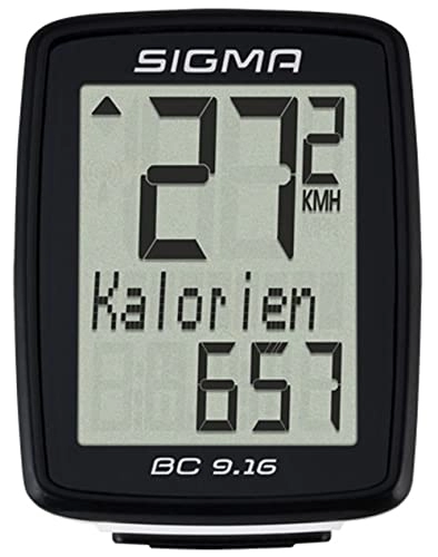 Cycling Computer : Sigma BC 9.16 - Bicycle Computer, 9 Functions, Black
