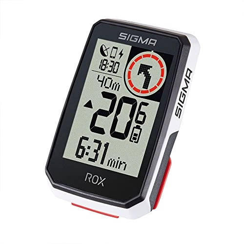 Cycling Computer : Sigma GPS Rox 2.0 Hand, White (White), One Size