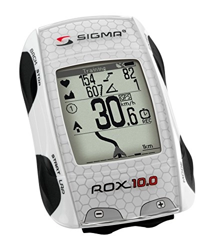 Cycling Computer : Sigma Rox 10.0 GPS Sat-Nav Counter, Unisex Adult's, Rox 10.0, White