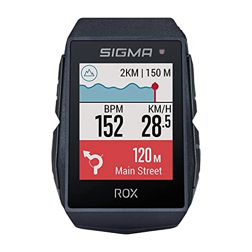 Cycling Computer : SIGMA SPORT ROX 11.1 EVO Black | Bike computer wireless GPS & navigation incl. GPS mount | Outdoor GPS navigation with a variety of smart functions