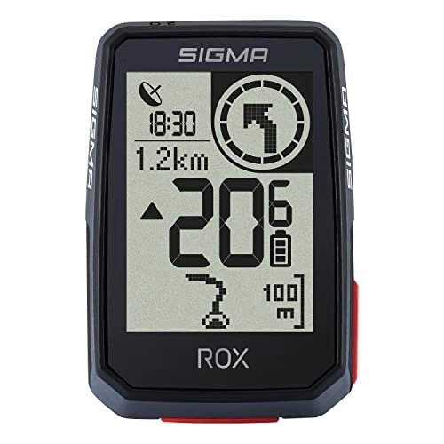Cycling Computer : SIGMA SPORT ROX 2.0 Black Top Mount Set | Bike computer wireless GPS & navigation incl. OVERCLAMP BUTLER | Outdoor GPS navigation for pure riding pleasure