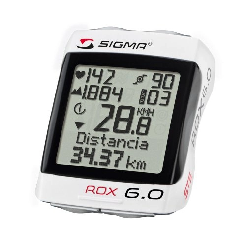 Cycling Computer : Sigma Sport ROX 6.0 CAD Wireless Cycle Computer - White