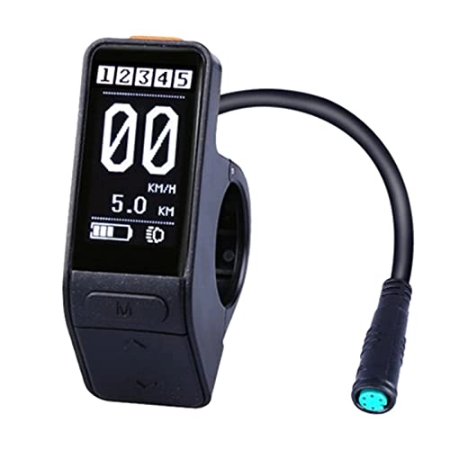 Cycling Computer : SM SunniMix E-Bike Display Mini LCD Display Electric Bicycle Computer Speedometer 8Fun with UART Communication Protocol for EBIKES BBS01 BBS02 and BBSHD Motor Kit