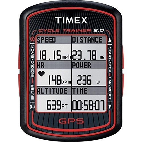 Cycling Computer : Timex T5K615 Cycle Trainer GPS Bike Computer with HRM - Black
