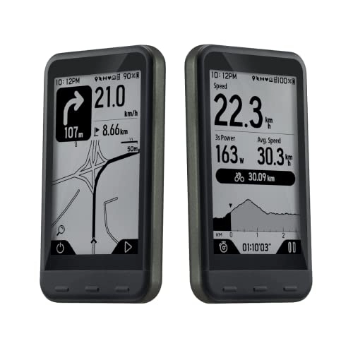 Cycling Computer : trimmOne LITE, New Paradigm GPS Cycling / Bike Computer with Solar Charger, Mapping, Navigation, Import / Export GPX File / Black (Solar Package)