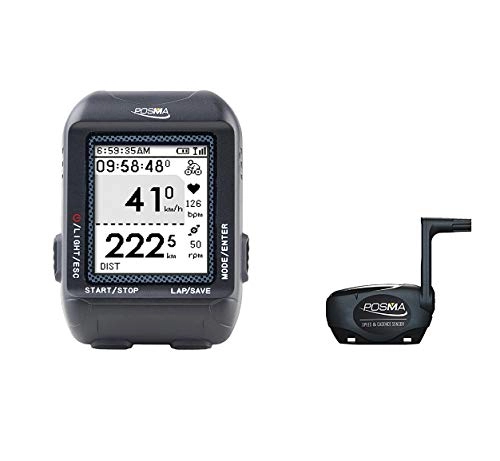 Cycling Computer : TRYWIN POSMA D2 GPS Wireless Cycling Bike Computer Speedometer Odometer Bundle with BCB20 Speed / Cadence Sensor support Navigation, ANT+ connection, GPX file upload to STRAVA and MapMyRide