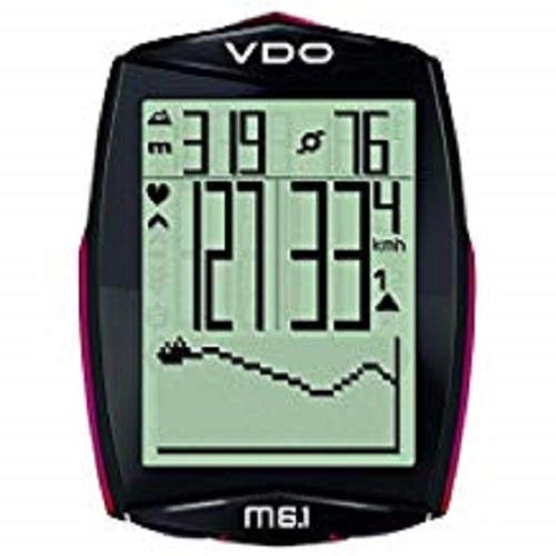 Cycling Computer : VDO M6.1 Wireless Cyclocomputer with Cardio Armband and Speed Sensor, Black / White / Red.